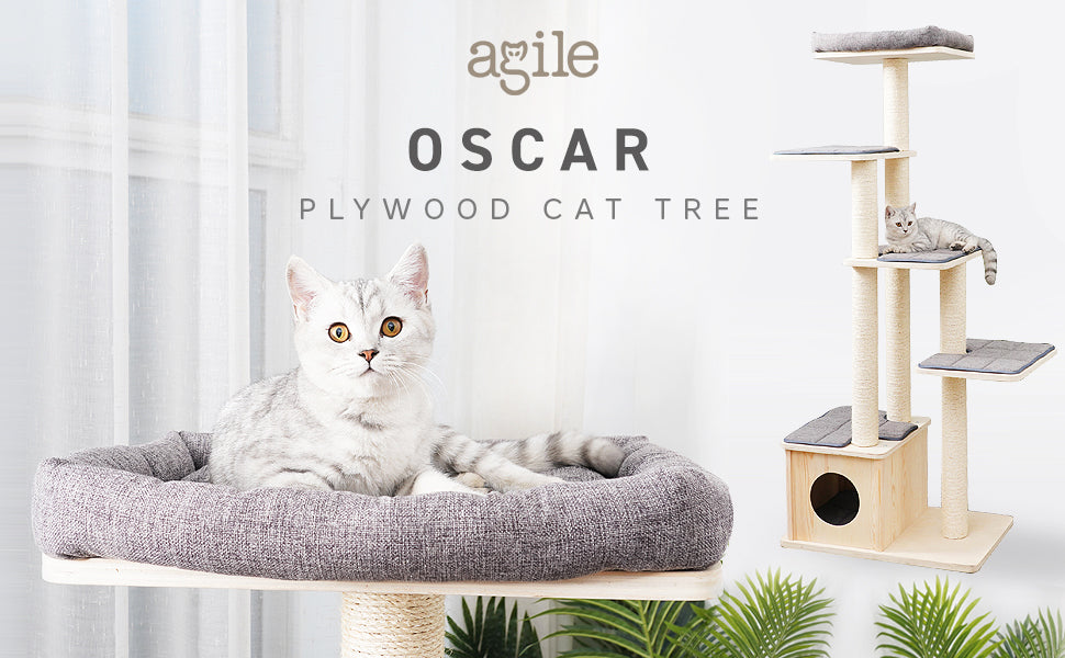 Oscar - Plywood Cat Tree