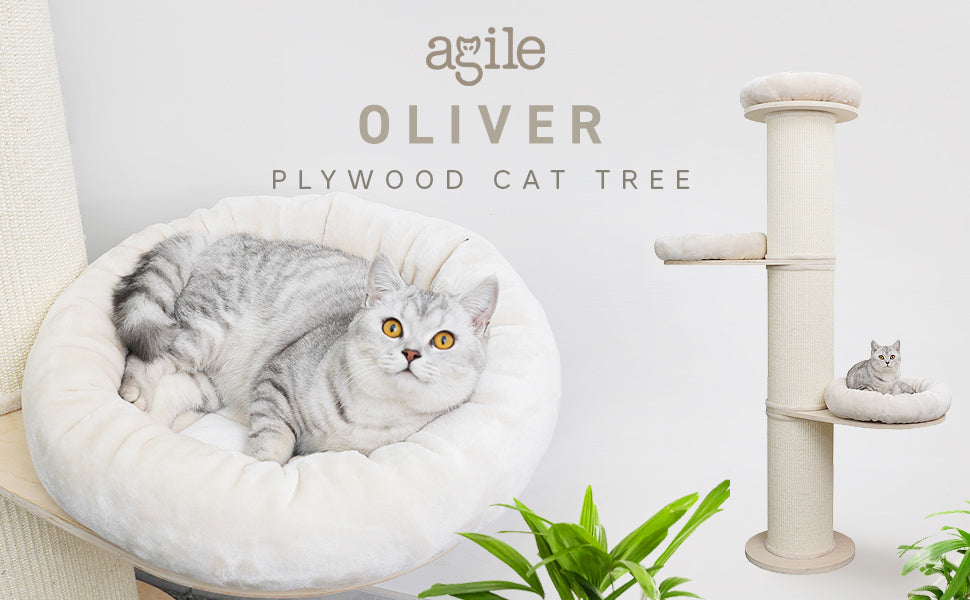 Oliver - Plywood Cat Tree