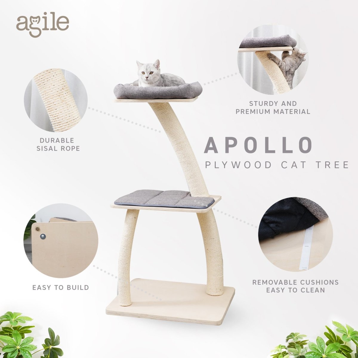 Apollo - Plywood Cat Tree - AGILE