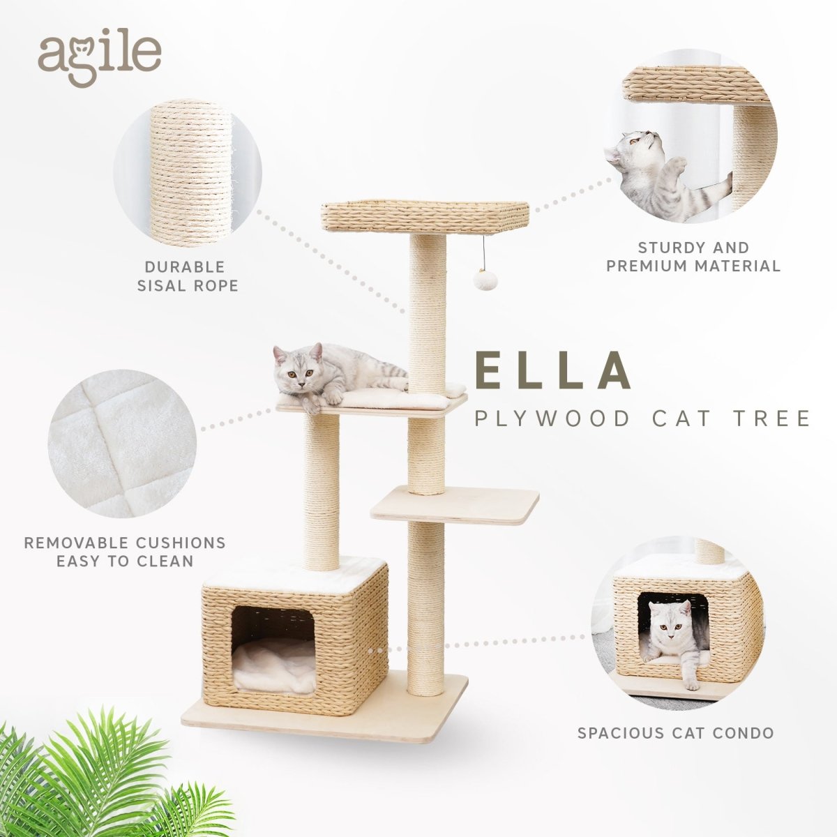 Ella - Plywood Cat Tree - AGILE