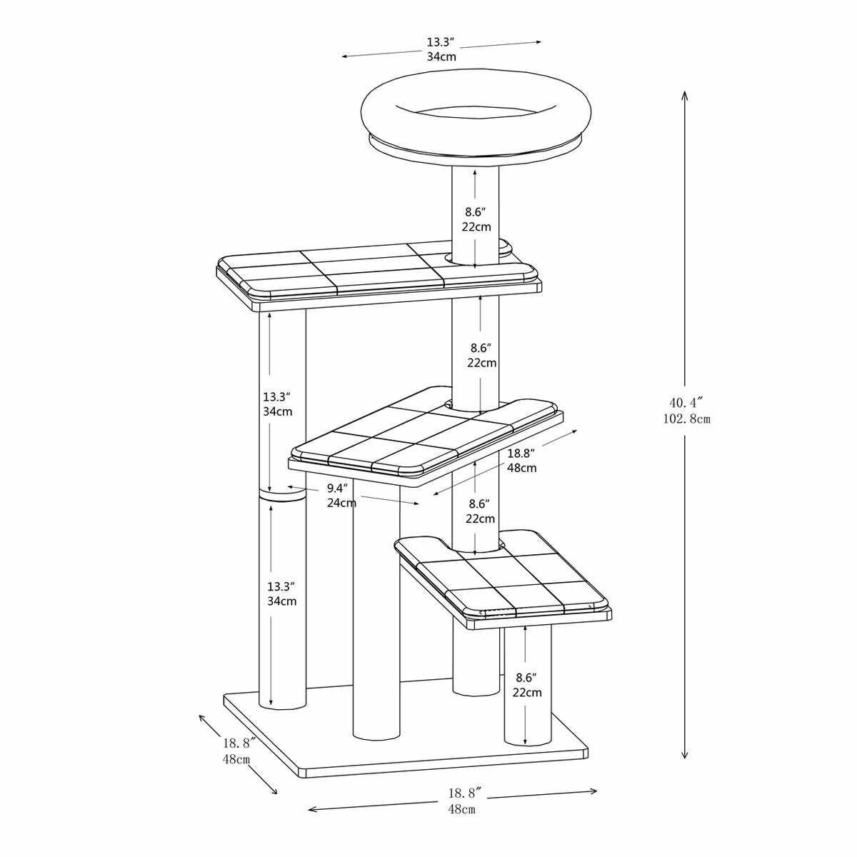 Felix - Plywood Cat Tree - AGILE