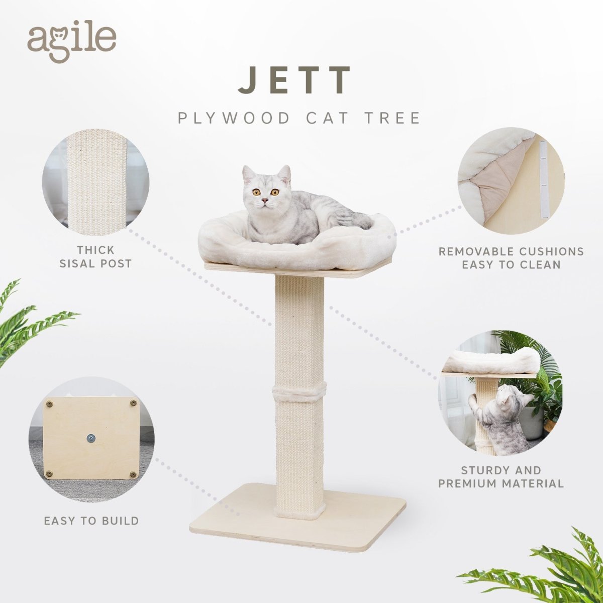 Jett - Plywood Cat Perch - AGILE
