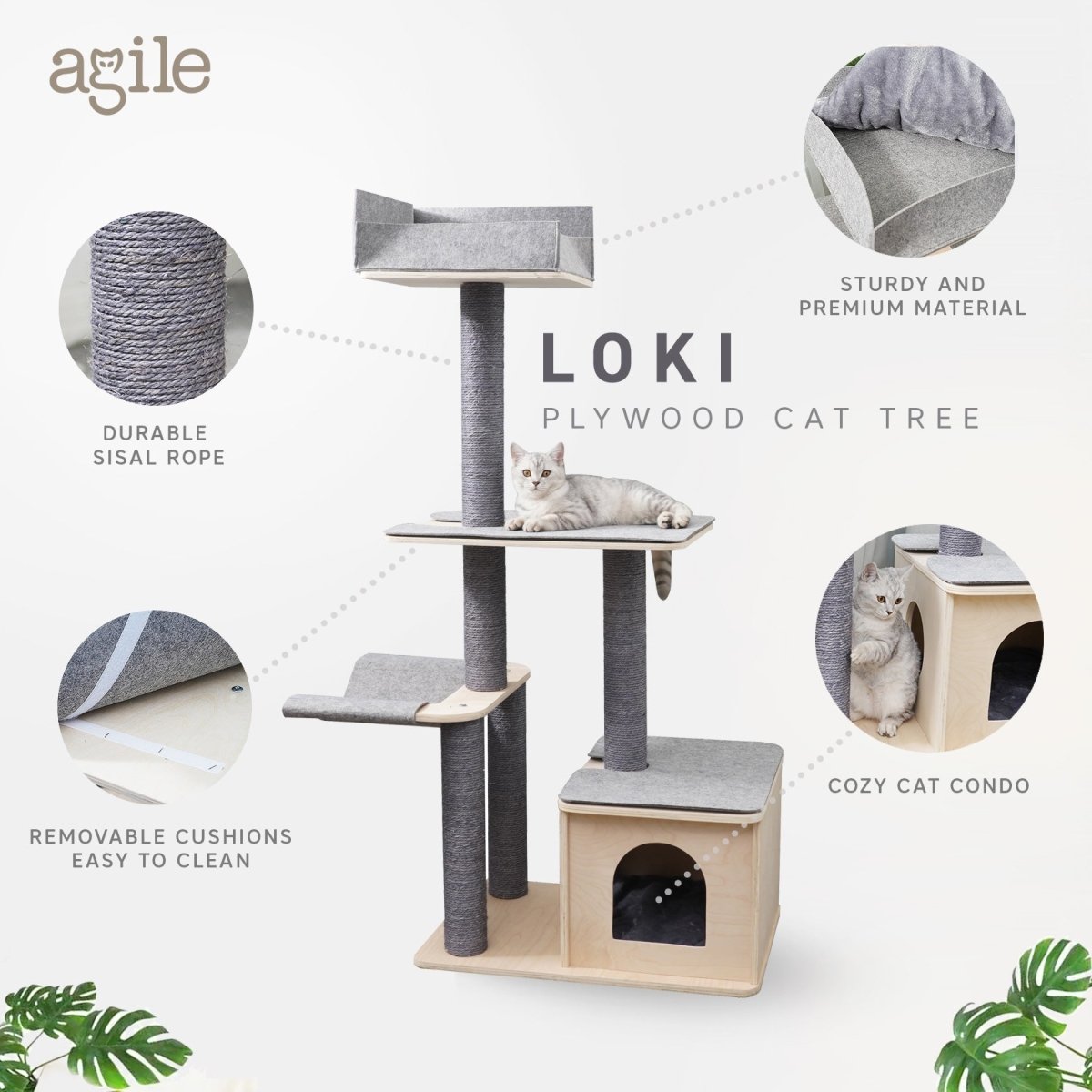 Loki - Plywood Cat Tree - AGILE