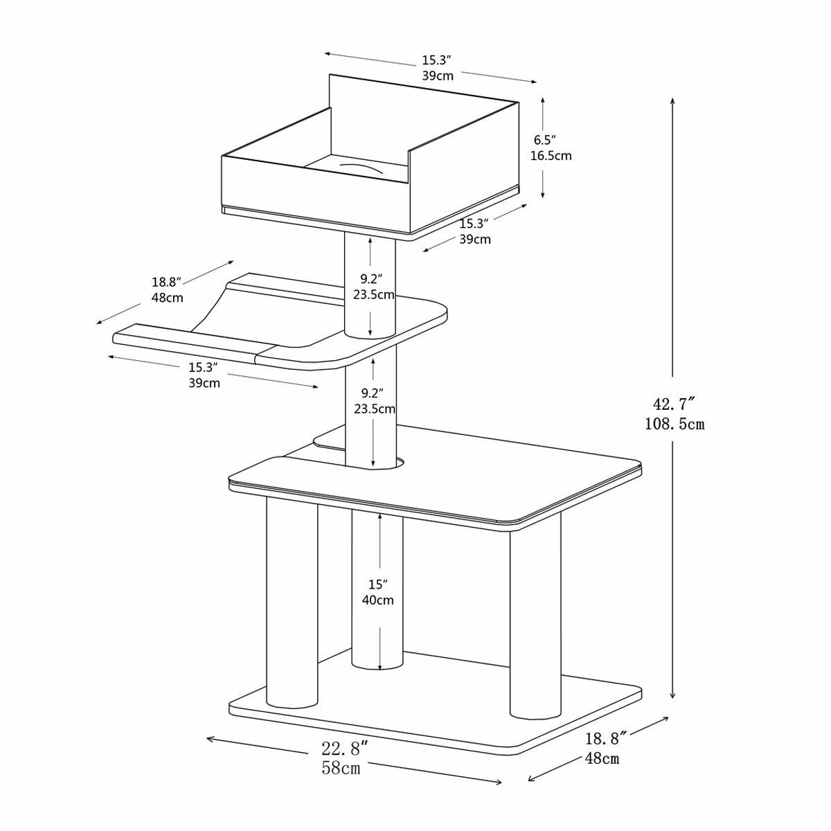 Luna - Plywood Cat Tree - AGILE